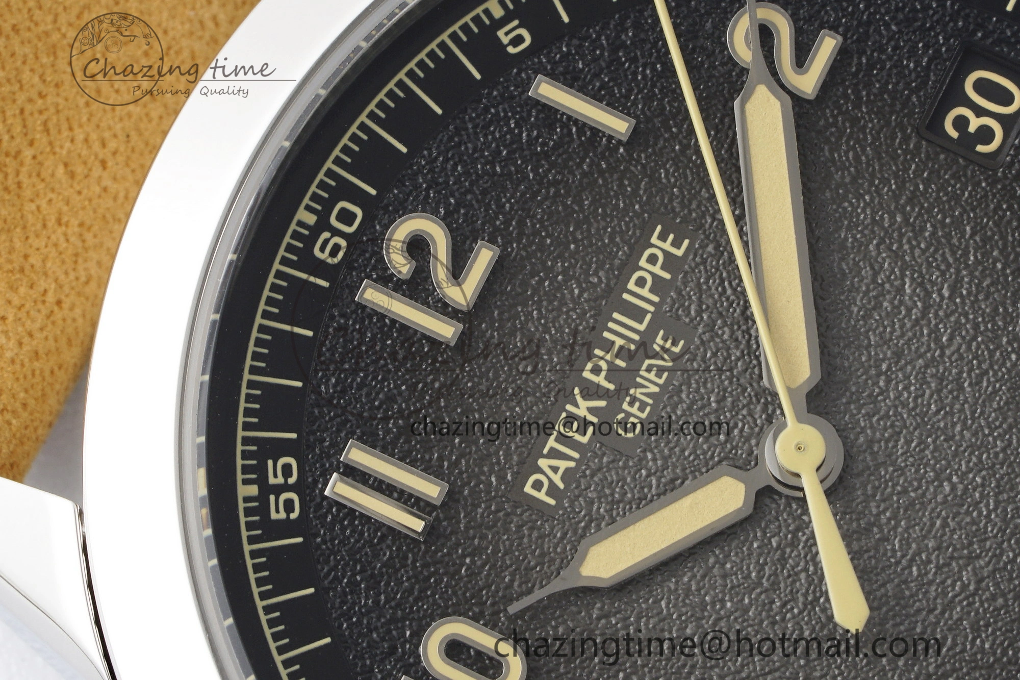 Calatrava 5226G SS HKF 1:1 Best Edition Gray Rock Dial on Brown Leather Strap 330CS