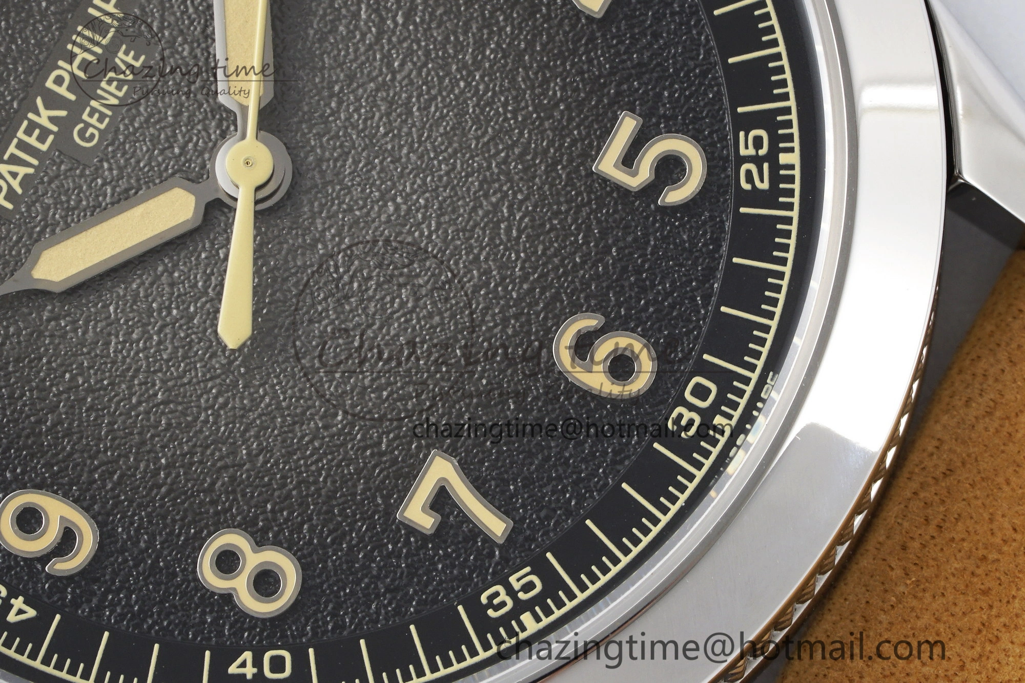 Calatrava 5226G SS HKF 1:1 Best Edition Gray Rock Dial on Brown Leather Strap 330CS