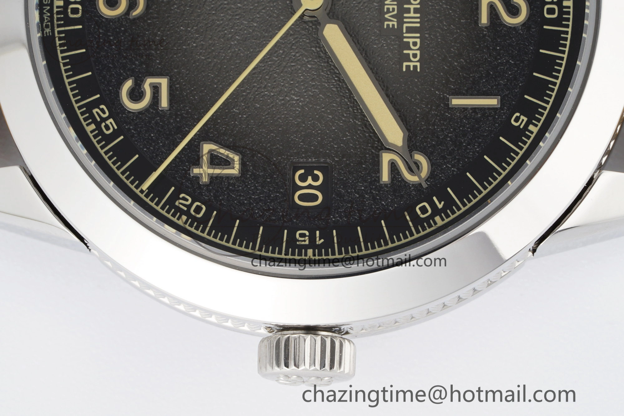 Calatrava 5226G SS HKF 1:1 Best Edition Gray Rock Dial on Brown Leather Strap 330CS