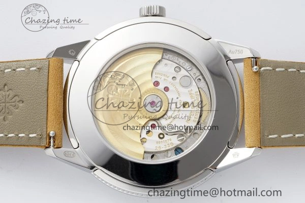 Calatrava 5226G SS HKF 1:1 Best Edition Gray Rock Dial on Brown Leather Strap 330CS