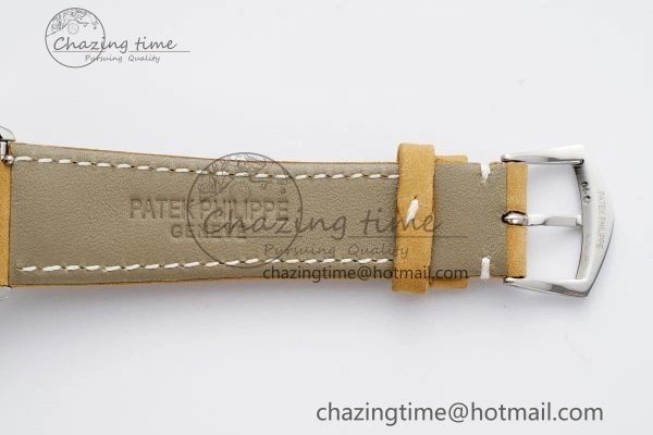 Calatrava 5226G SS HKF 1:1 Best Edition Gray Rock Dial on Brown Leather Strap 330CS