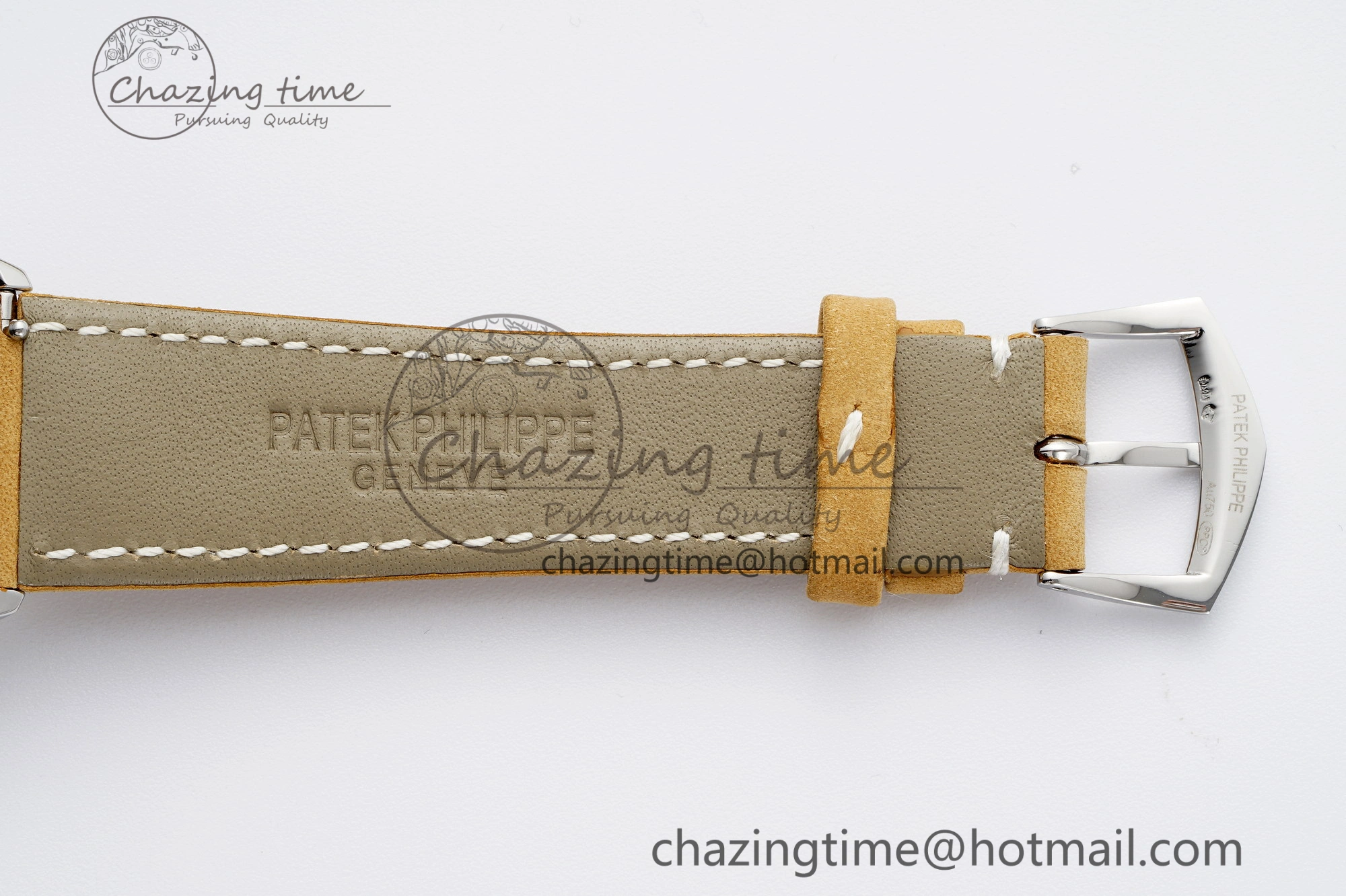 Calatrava 5226G SS HKF 1:1 Best Edition Gray Rock Dial on Brown Leather Strap 330CS