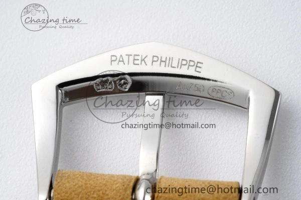 Calatrava 5226G SS HKF 1:1 Best Edition Gray Rock Dial on Brown Leather Strap 330CS