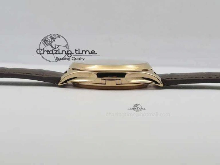 Calatrava 5227 RG Bp-Maker Black Dial On Brown Leather Strap MIYOTA 9015 PP324CS