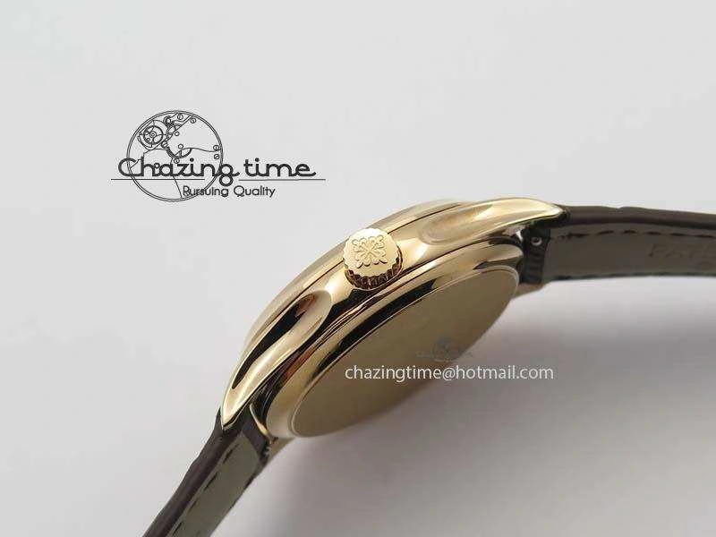 Calatrava 5227 RG Bp-Maker Black Dial On Brown Leather Strap MIYOTA 9015 PP324CS