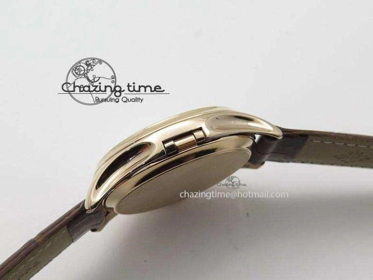 Calatrava 5227 RG White Dial on Brown Leather Strap A2824