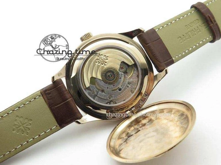 Calatrava 5227 RG White Dial on Brown Leather Strap A2824