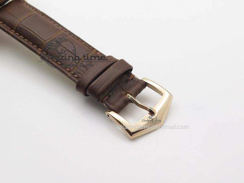 Calatrava 5227 RG White Dial on Brown Leather Strap A2824