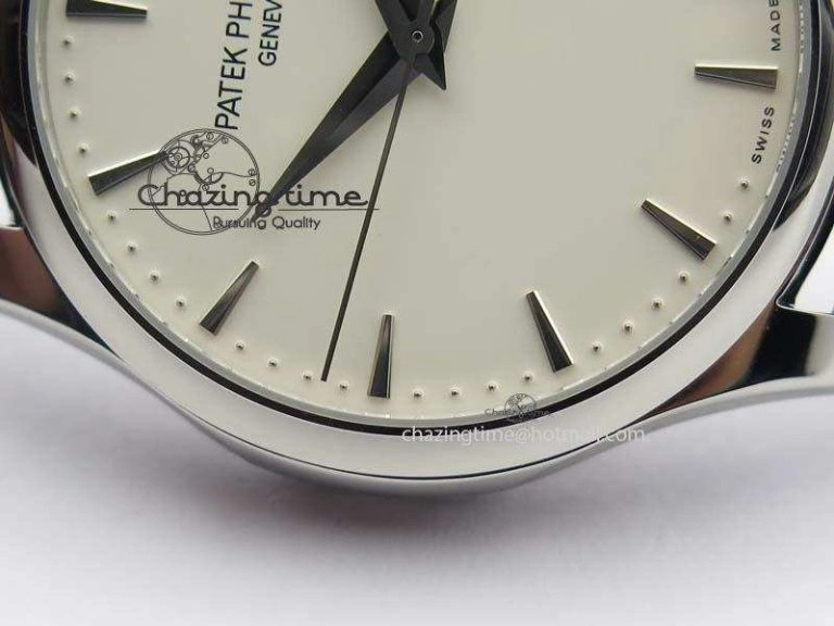 Calatrava 5227 SS Bp-Maker White Dial On Black Leather Strap MIYOTA 9015 PP324CS