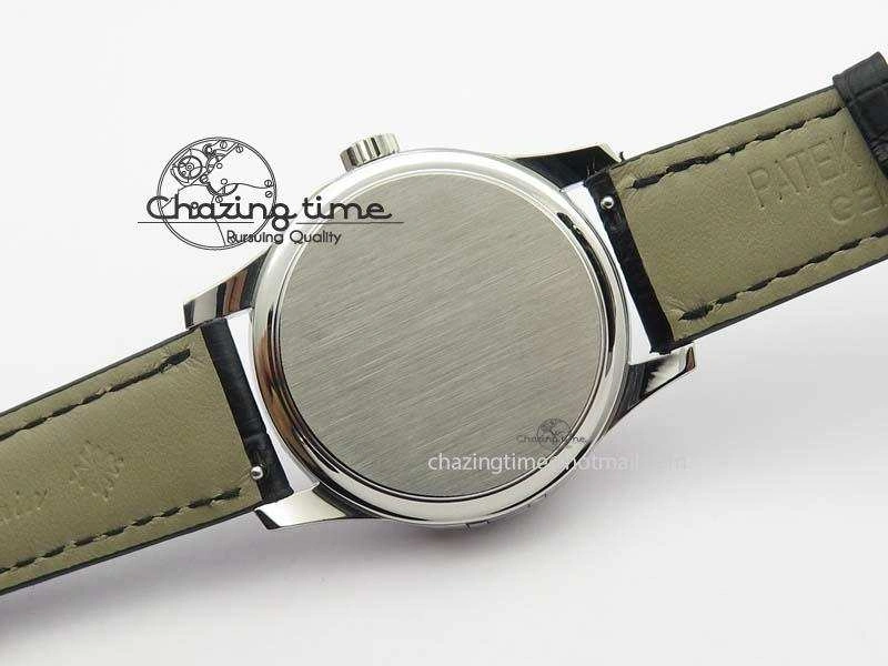 Calatrava 5227 SS Bp-Maker White Dial On Black Leather Strap MIYOTA 9015 PP324CS