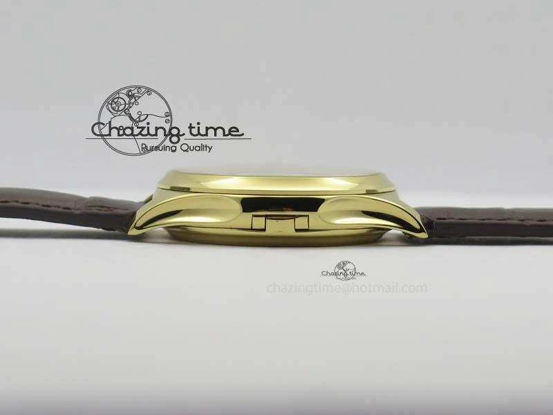 Calatrava 5227 YG Bp-Maker Black Dial On Brown Leather Strap MIYOTA 9015 PP324CS