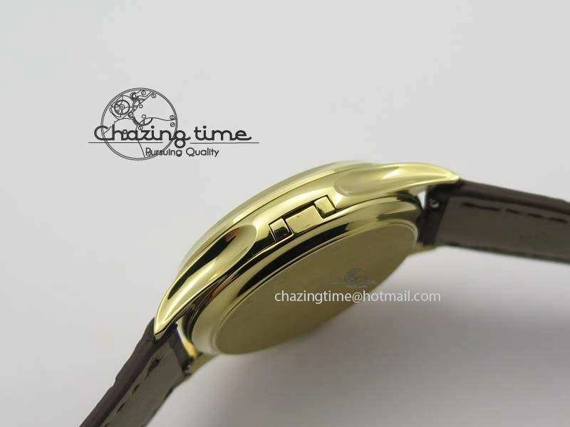 Calatrava 5227 YG Bp-Maker Black Dial On Brown Leather Strap MIYOTA 9015 PP324CS