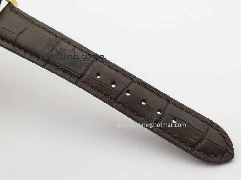 Calatrava 5227 YG Bp-Maker Black Dial On Brown Leather Strap MIYOTA 9015 PP324CS