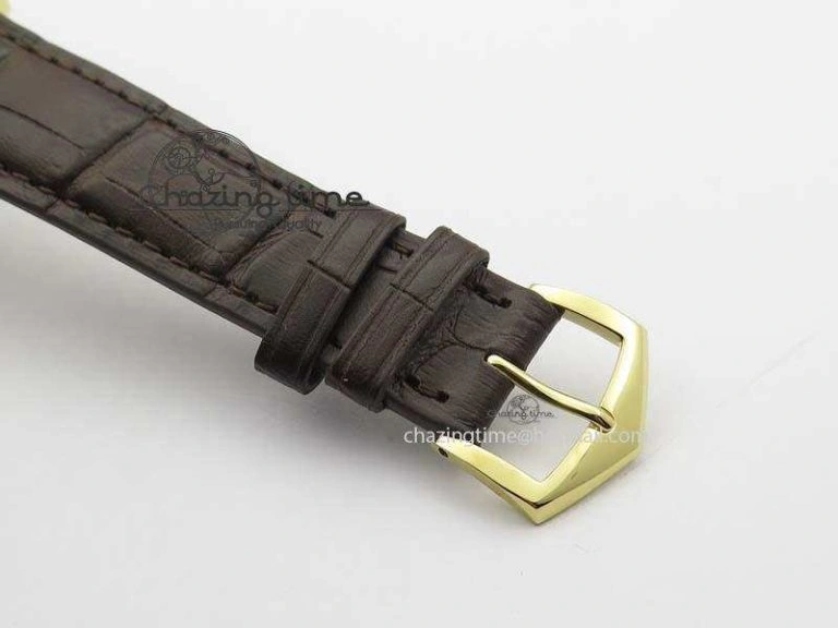 Calatrava 5227 YG Bp-Maker Black Dial On Brown Leather Strap MIYOTA 9015 PP324CS