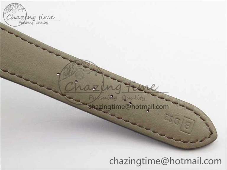 Calatrava 5227R YG ZF 1:1 Best Edition Ivory Dial on Brown Leather Strap A324CS