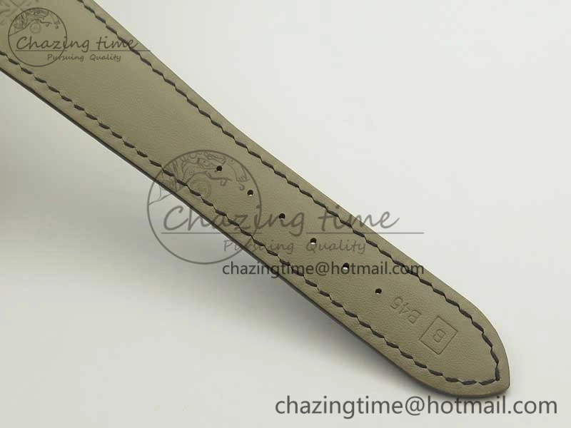 Calatrava 5296G SS ZF 1:1 Best Edition Ivory Dial On Black Leather Strap 324CS (Free Box