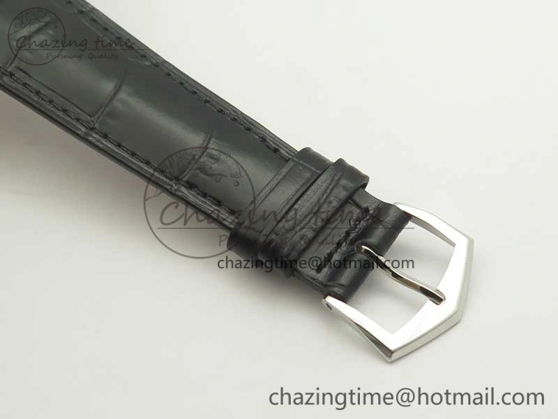 Calatrava 5296G SS ZF 1:1 Best Edition Ivory Dial On Black Leather Strap 324CS (Free Box