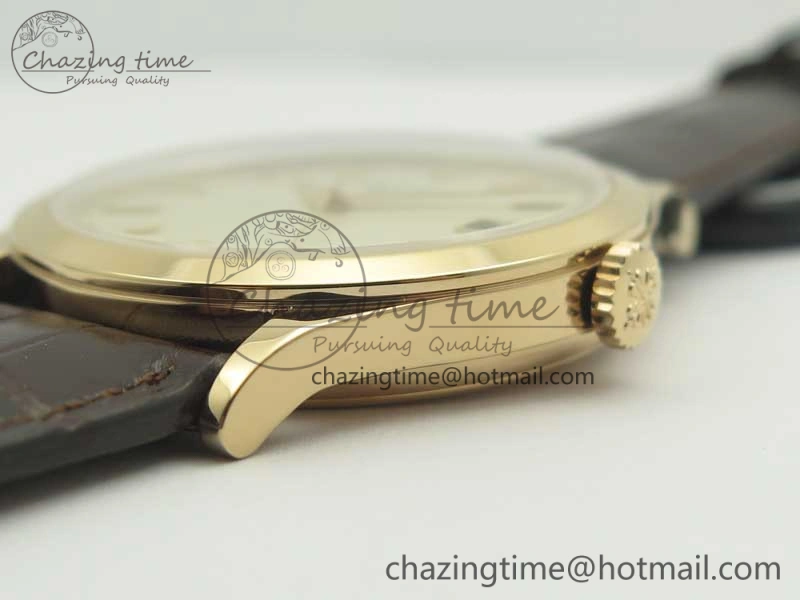 Calatrava 5296R RG ZF 1:1 Best Edition Ivory Dial on Brown Leather Strap 324CS (Free box)