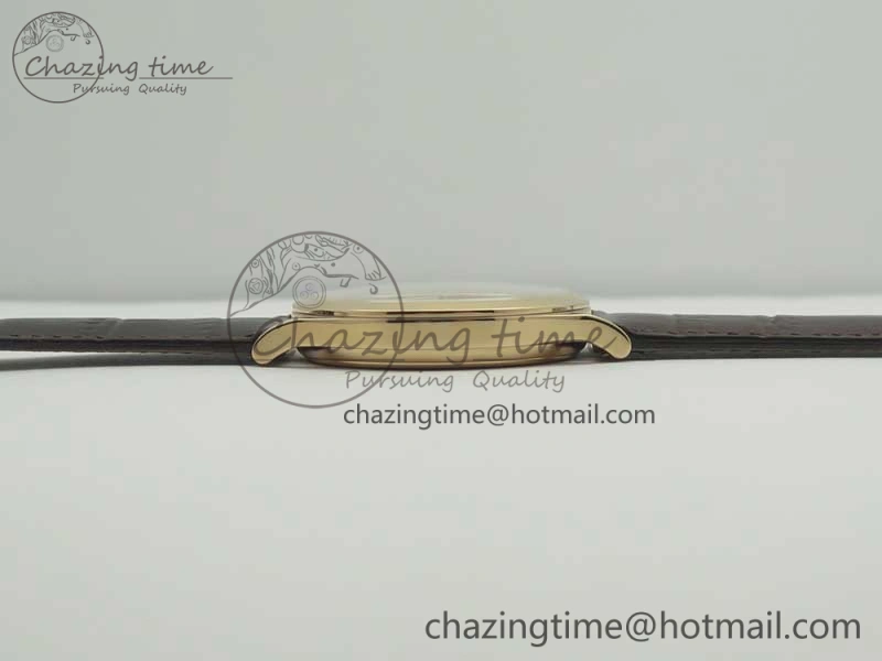 Calatrava 5296R RG ZF 1:1 Best Edition Ivory Dial on Brown Leather Strap 324CS (Free box)