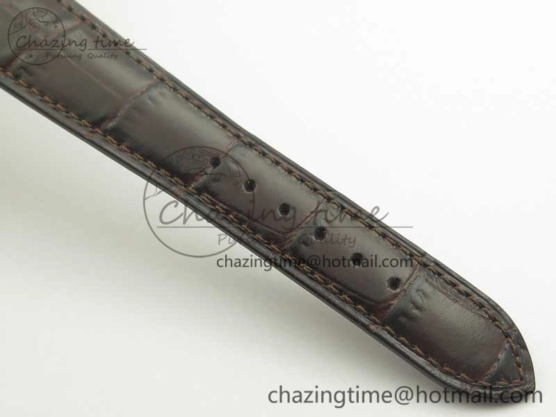 Calatrava 5296R RG ZF 1:1 Best Edition Ivory Dial on Brown Leather Strap 324CS (Free box)