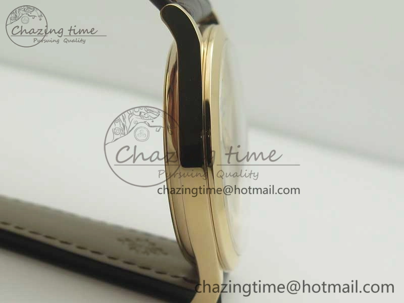 Calatrava 5296R RG ZF 1:1 Best Edition Ivory Dial on Brown Leather Strap 324CS (Free box)
