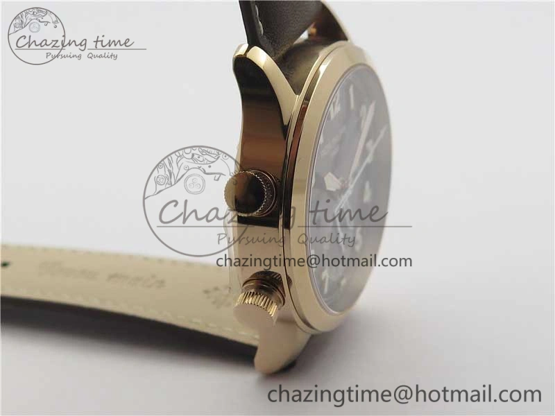 Calatrava 5524R Pilot Travel Time RG GRF Brown Dial on Brown Leather Strap A324 V2