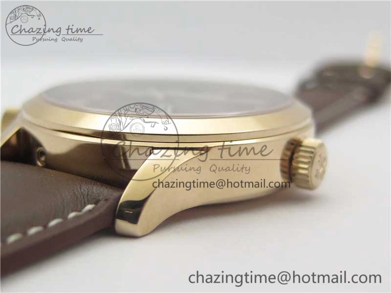 Calatrava 5524R Pilot Travel Time RG GRF Brown Dial on Brown Leather Strap MIYOTA 9015