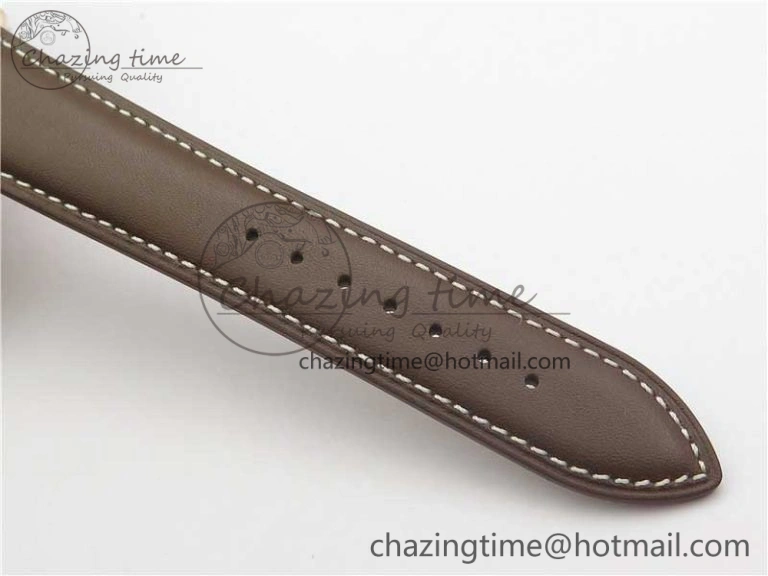 Calatrava 5524R Pilot Travel Time RG GRF Brown Dial on Brown Leather Strap MIYOTA 9015