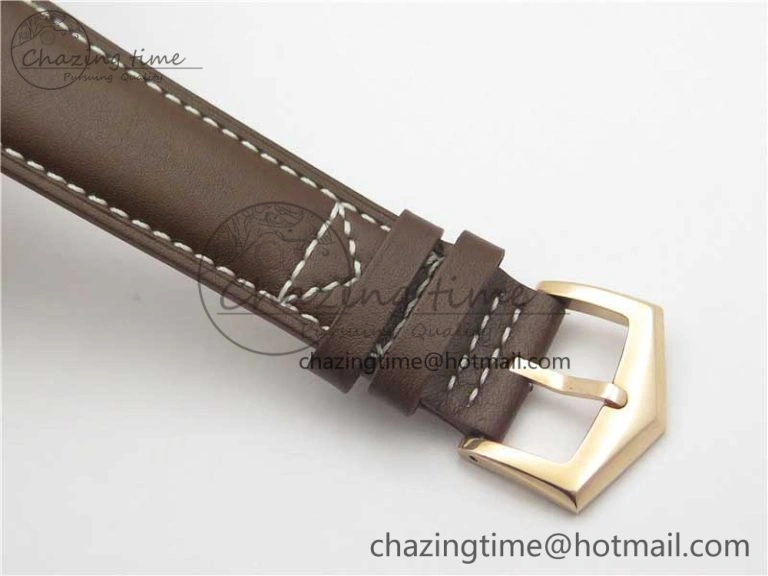 Calatrava 5524R Pilot Travel Time RG GRF Brown Dial on Brown Leather Strap MIYOTA 9015