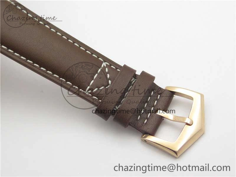 Calatrava 5524R Pilot Travel Time RG GRF Brown Dial on Brown Leather Strap MIYOTA 9015