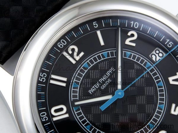 Calatrava 6007G SS PPF 1:1 Best Edition Black Blue Dial on Black Leather Strap 330CS
