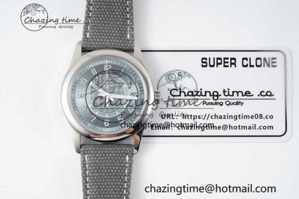 Calatrava 6007a PPF 1:1 Best Edition Blue Dial on Gray Nylon Strap 324CS