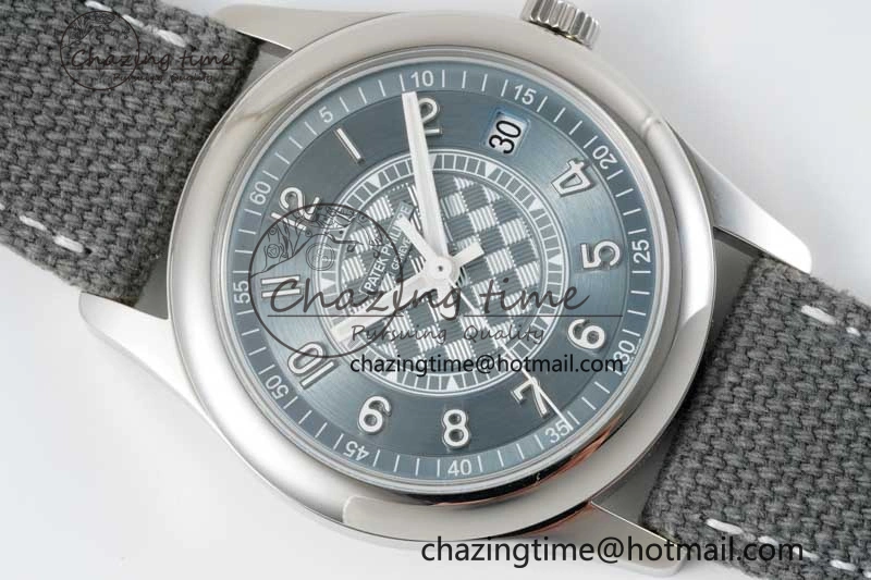 Calatrava 6007a PPF 1:1 Best Edition Blue Dial on Gray Nylon Strap 324CS