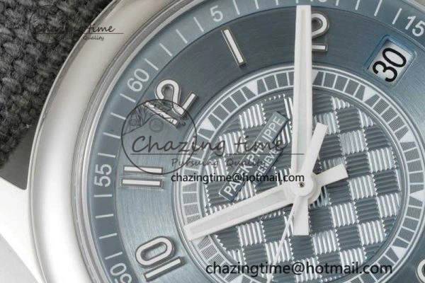 Calatrava 6007a PPF 1:1 Best Edition Blue Dial on Gray Nylon Strap 324CS