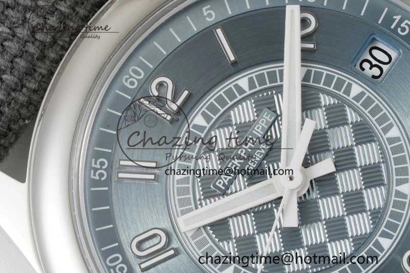 Calatrava 6007a PPF 1:1 Best Edition Blue Dial on Gray Nylon Strap 324CS