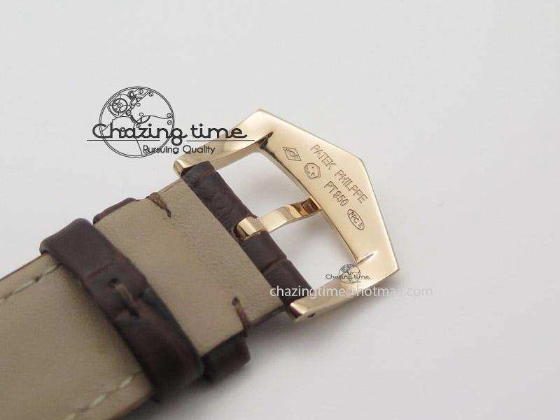 Calatrava Automatic RG SF Best Edition White Dial On Brown Leather Strap A240(Micro-Rotor)