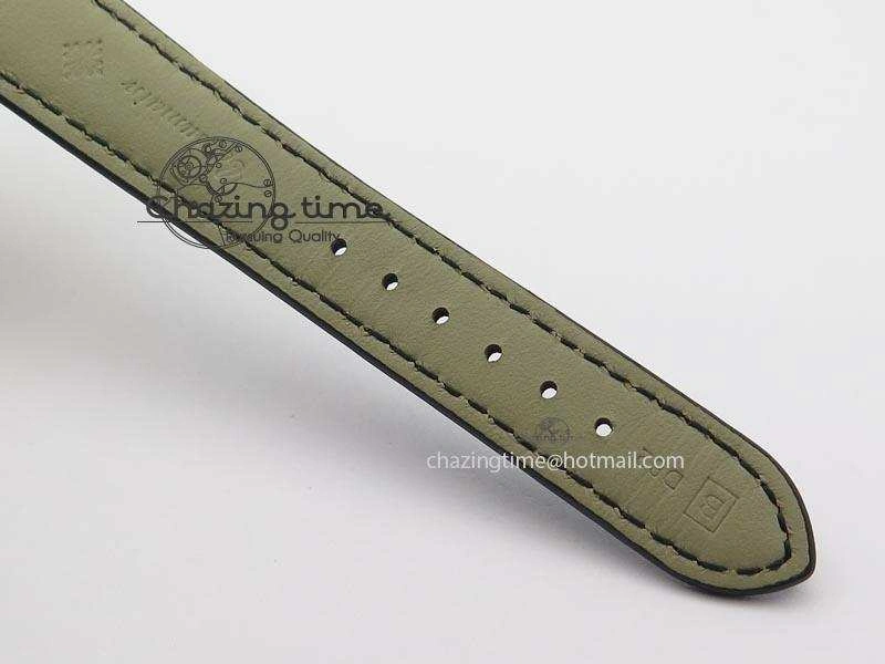 Calatrava Officer RG Bp Maker Best Edition Black Dial On Black Leather Strap MIYOTA 9015