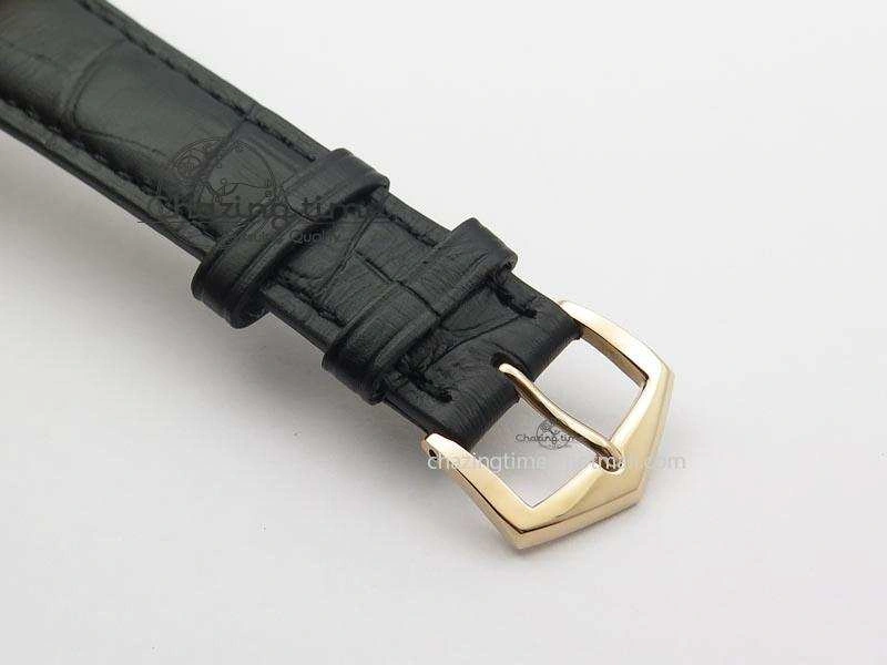 Calatrava Officer RG Bp Maker Best Edition Black Dial On Black Leather Strap MIYOTA 9015