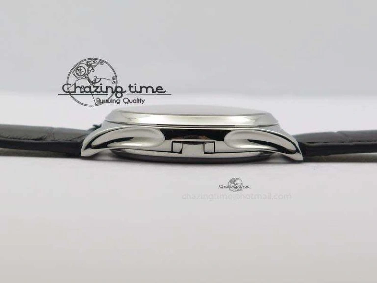 Calatrava Officer SS Bp Maker Best Edition Black Dial On Black Leather Strap MIYOTA 9015
