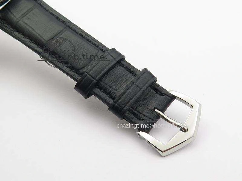 Calatrava Officer SS Bp Maker Best Edition Black Dial On Black Leather Strap MIYOTA 9015