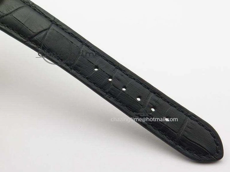 Calatrava Officer YG Bp Maker Best Edition Black Dial On Black Leather Strap MIYOTA 9015