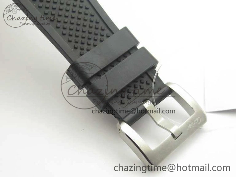 Calibre De Cartier Diver Black JF 1:1 Best Edition On Black Rubber Strap A23J