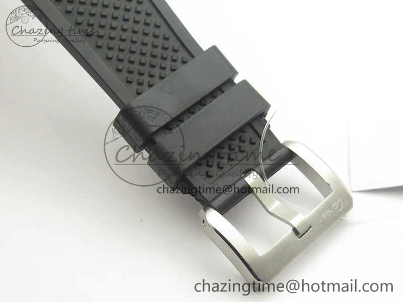 Calibre De Cartier Diver Black JF 1:1 Best Edition On Black Rubber Strap A23J