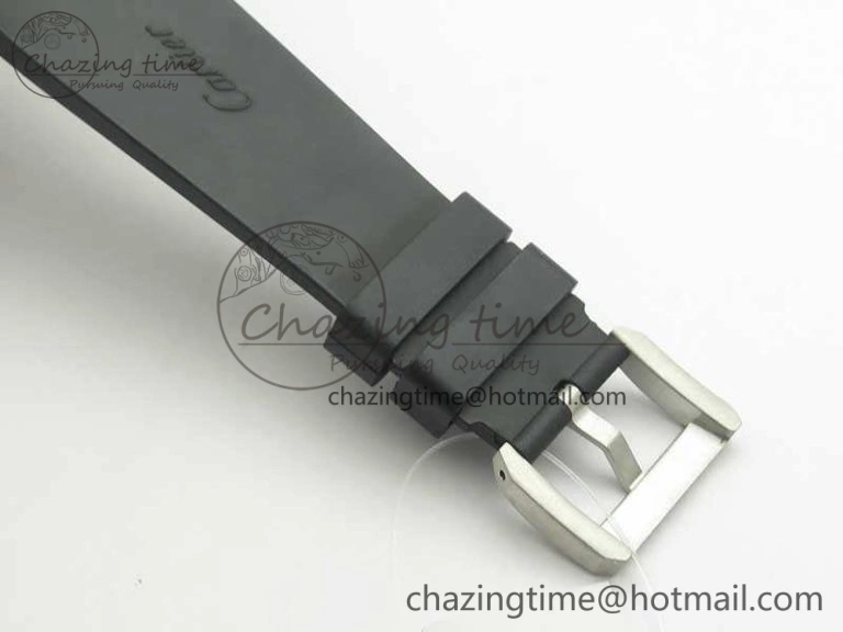 Calibre De Cartier Diver Black JF 1:1 Best Edition On Black Rubber Strap A23J