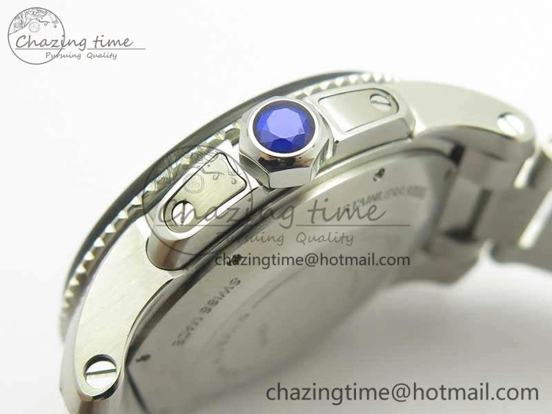 Calibre De Cartier Diver Black JF 1:1 Best Edition On SS Bracelet A23J
