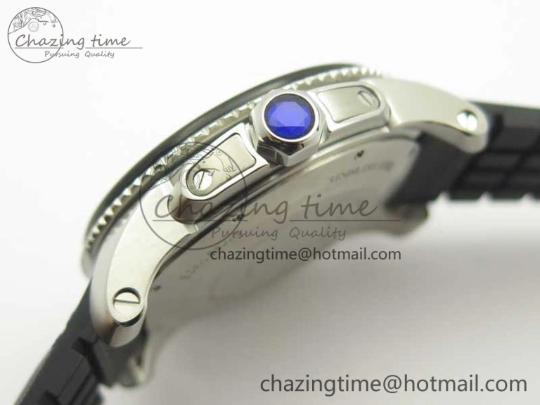 Calibre De Cartier Diver Black JF 1:1 Best Edition on Black Nylon Strap A23J
