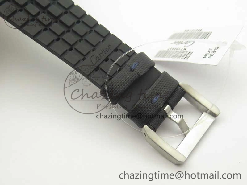 Calibre De Cartier Diver Black JF 1:1 Best Edition on Black Nylon Strap A23J