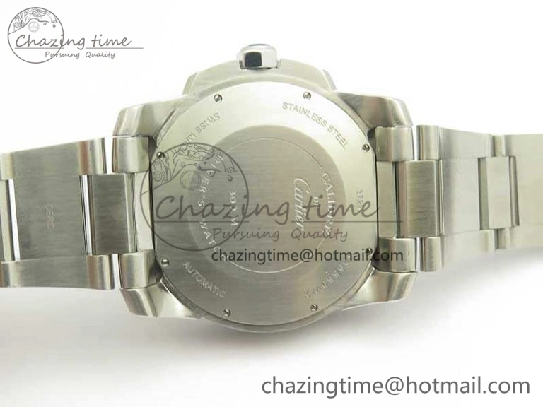 Calibre De Cartier Diver Blue JF 1:1 Best Edition On SS Bracelet A23J