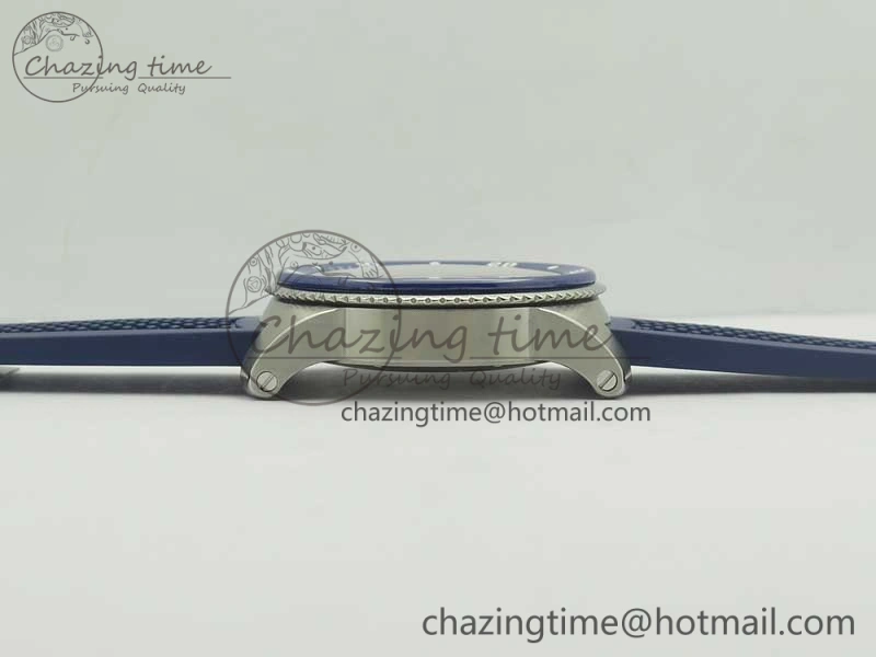 Calibre De Cartier Diver Blue JF 1:1 Best Edition White Dial On Blue Rubber Strap A23J