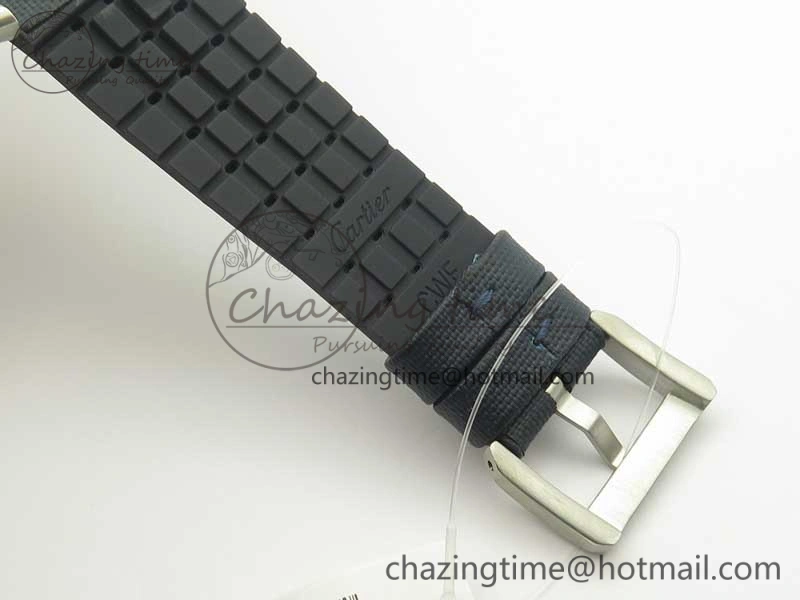 Calibre De Cartier Diver Blue JF 1:1 Best Edition on Blue Nylon Strap A23J